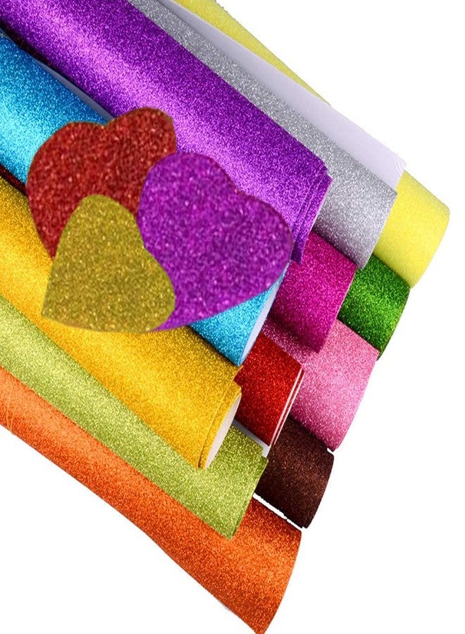 Haimac ® A4 Glitter Foam Sheet Sparkles Self Adhesive Sticky A4 Size with Sticky Back Pack of 50 Sheets 10 Colors x 5 Pcs Each for Art & Craft, DIY Work Decoration, Gift Wrapping - Image 4